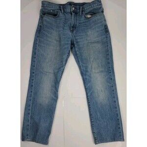 J Crew Jeans Mens 34x30 Flex Straight Blue Denim  Classic Style Measured 34x27‎
